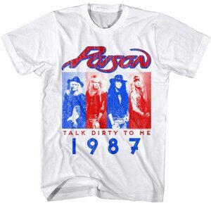 Poison Talk Dirty Tour 1987 T Shirt Rock Band Album Concert 51
